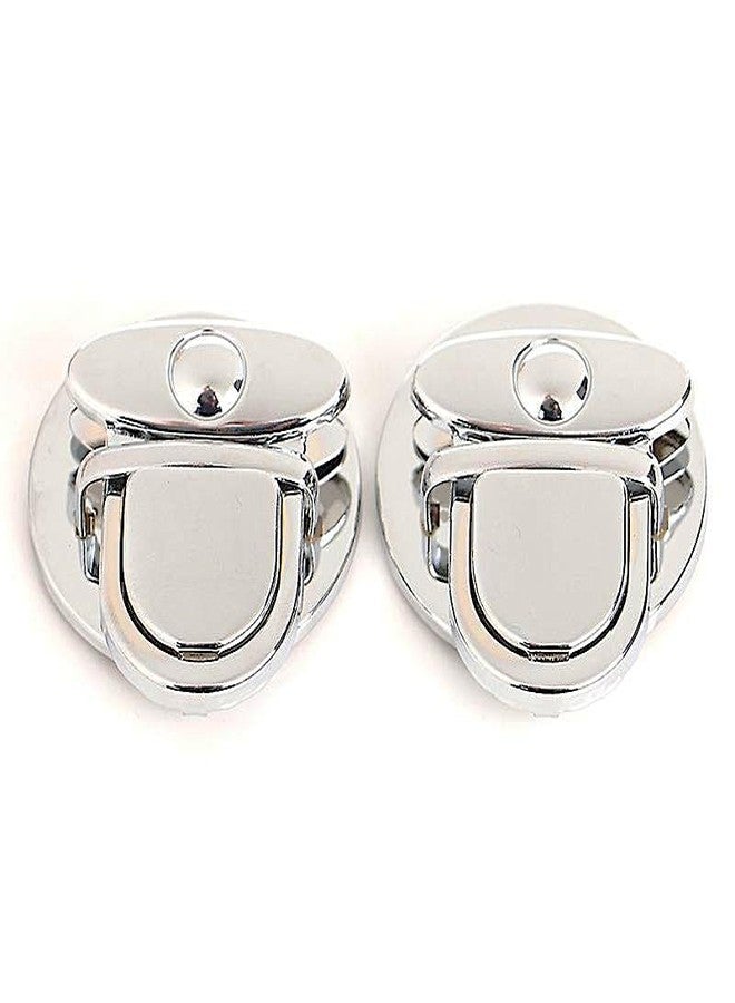 Nimida ® Purse Push Lock Set of 2 | Tuck Lock/Thumb Lock/Clasp/Closure for DIY Purses/Bags/Travel Bags/Handbags | Silver - Image 1